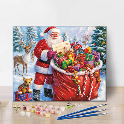 Bolsa De Regalo De Santa - Pintar por Números