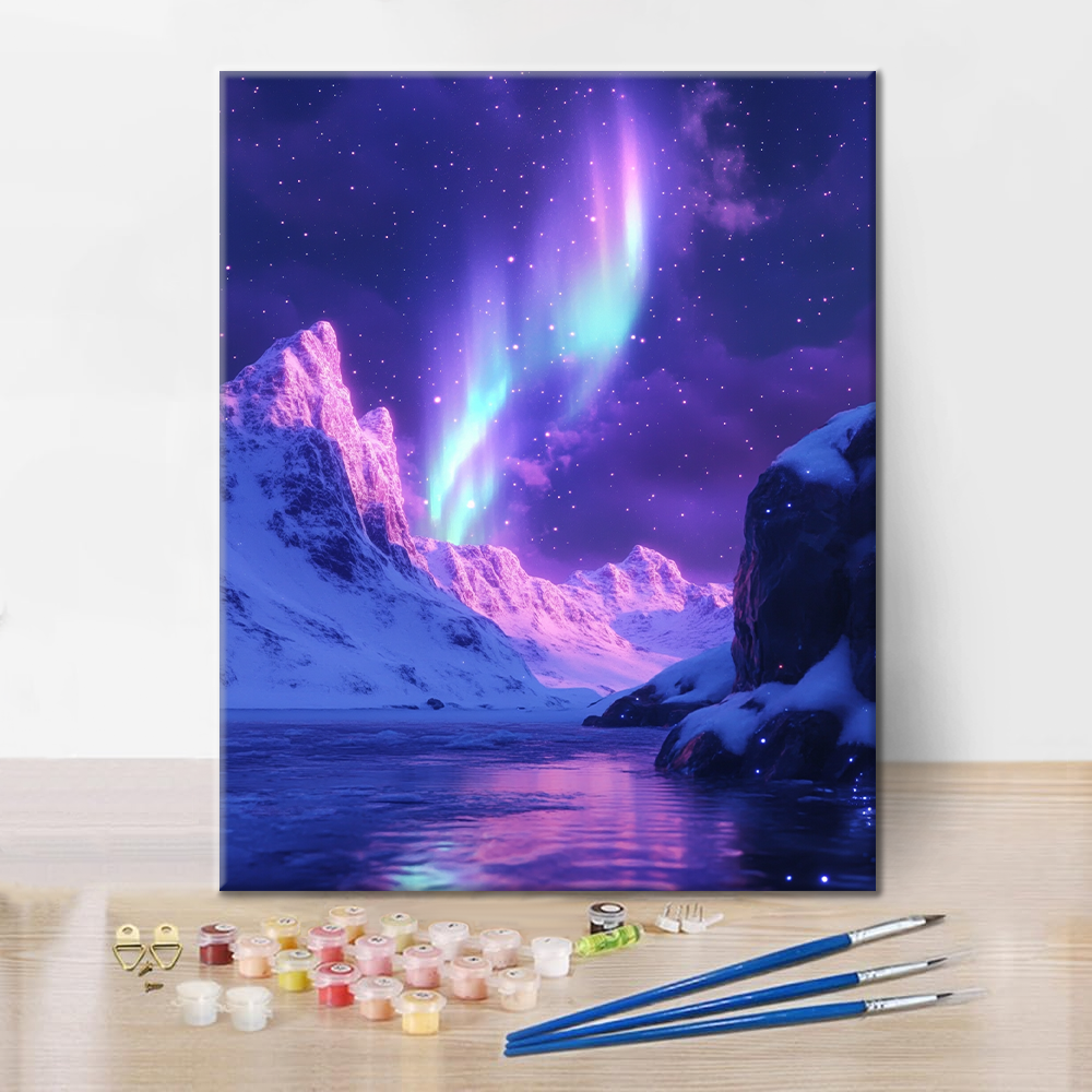 Aurora Psicodélica - Pintar por Números