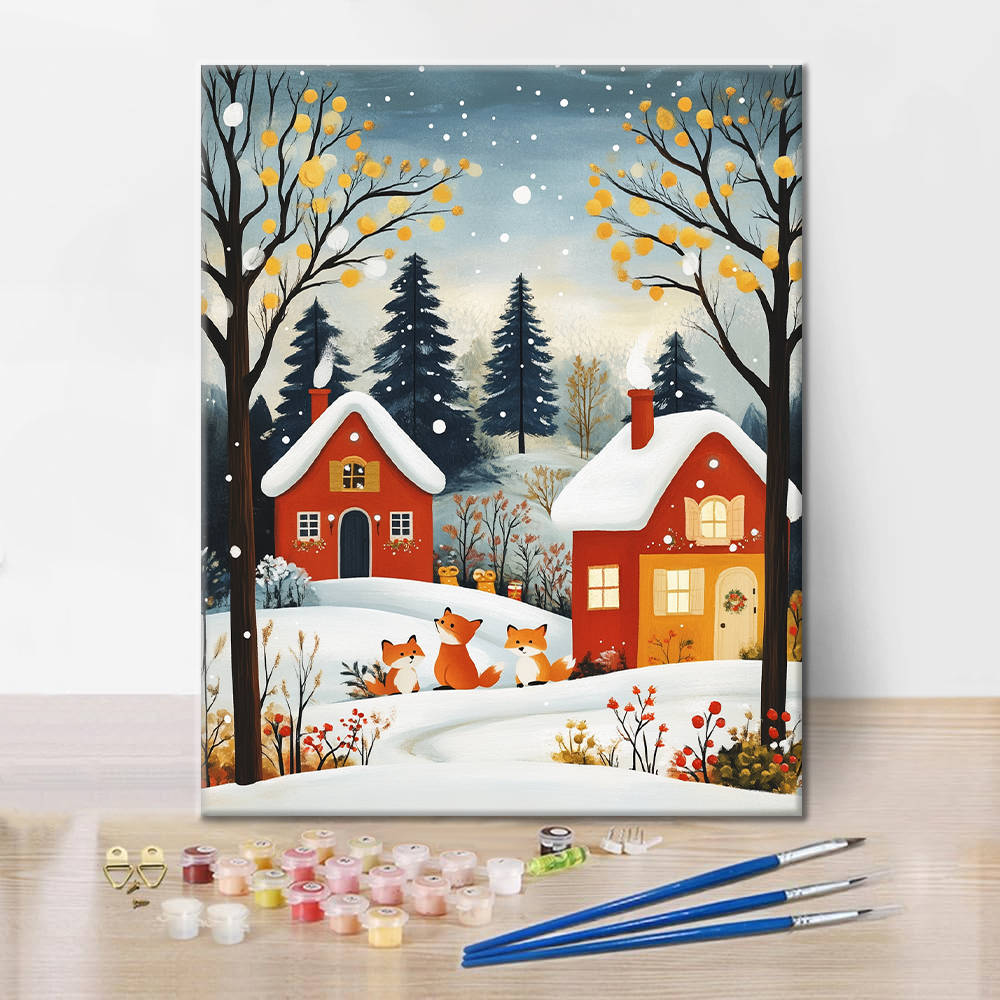 Zorros En Invierno - Pintar por Números