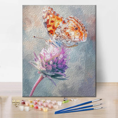 Mariposa Con Gotas De Rocío - Pintar por Números