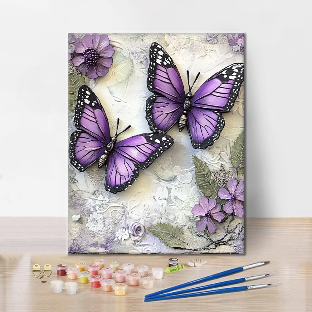 Mariposa Morada - Pintar por Números