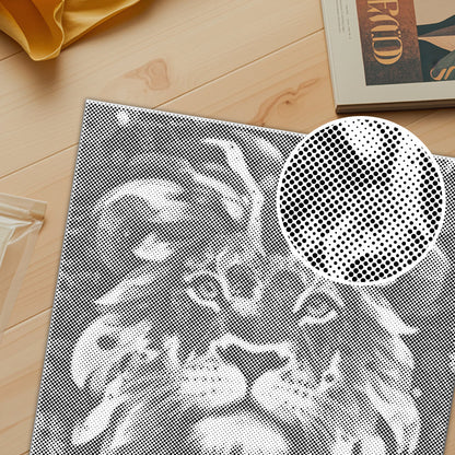 Lion with a Brave Heart - Pintura por puntos