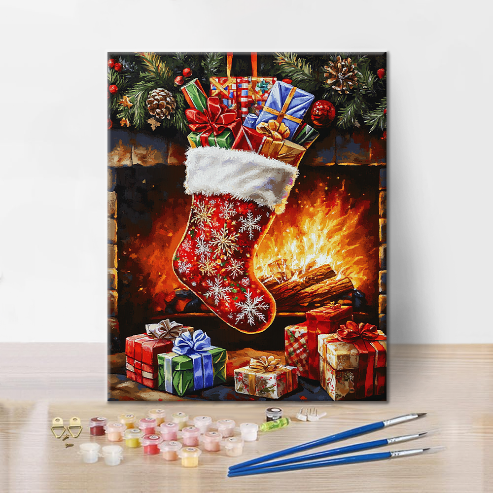 Media De Navidad - Pintar por Números