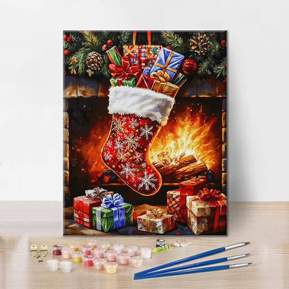 Media De Navidad - Pintar por Números