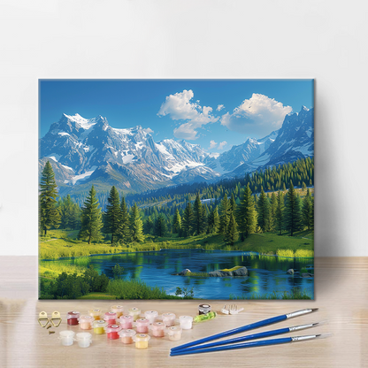 Las Montañas Rocosas - Pintar por Números