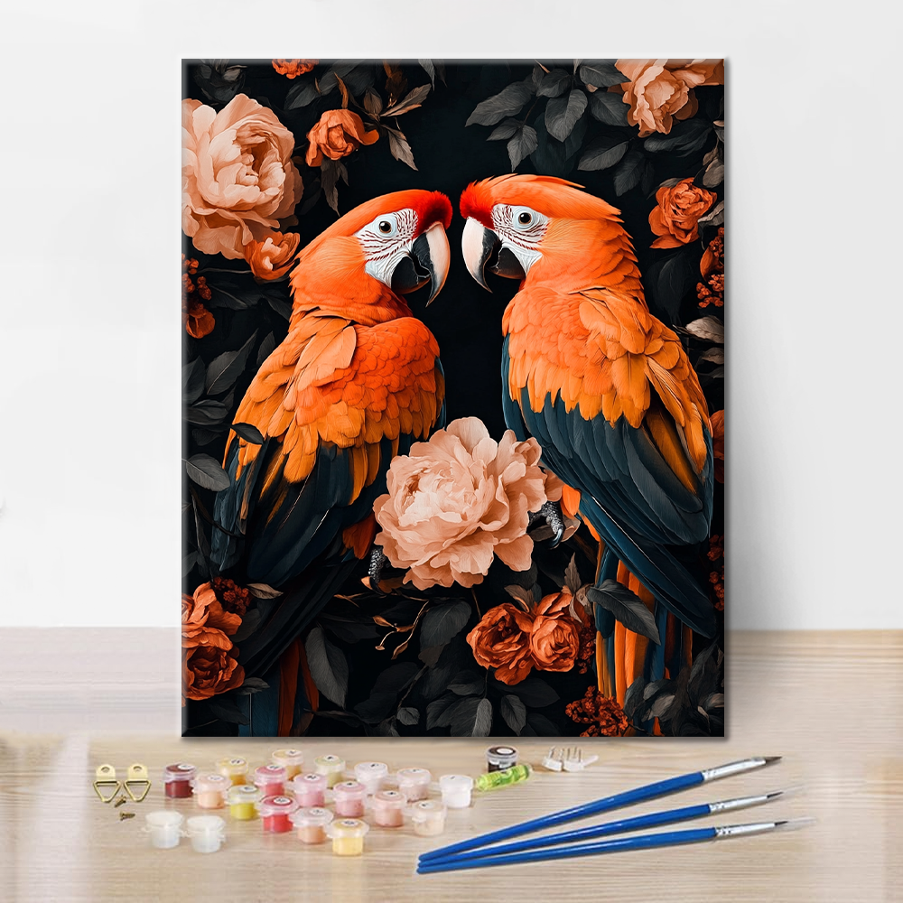 Pareja de Loros - Pintar por Números