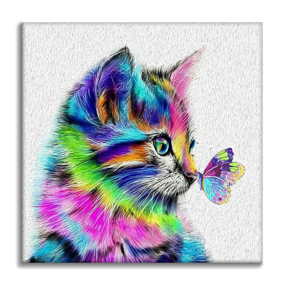 Gatos Y Mariposas - Pintar por Números