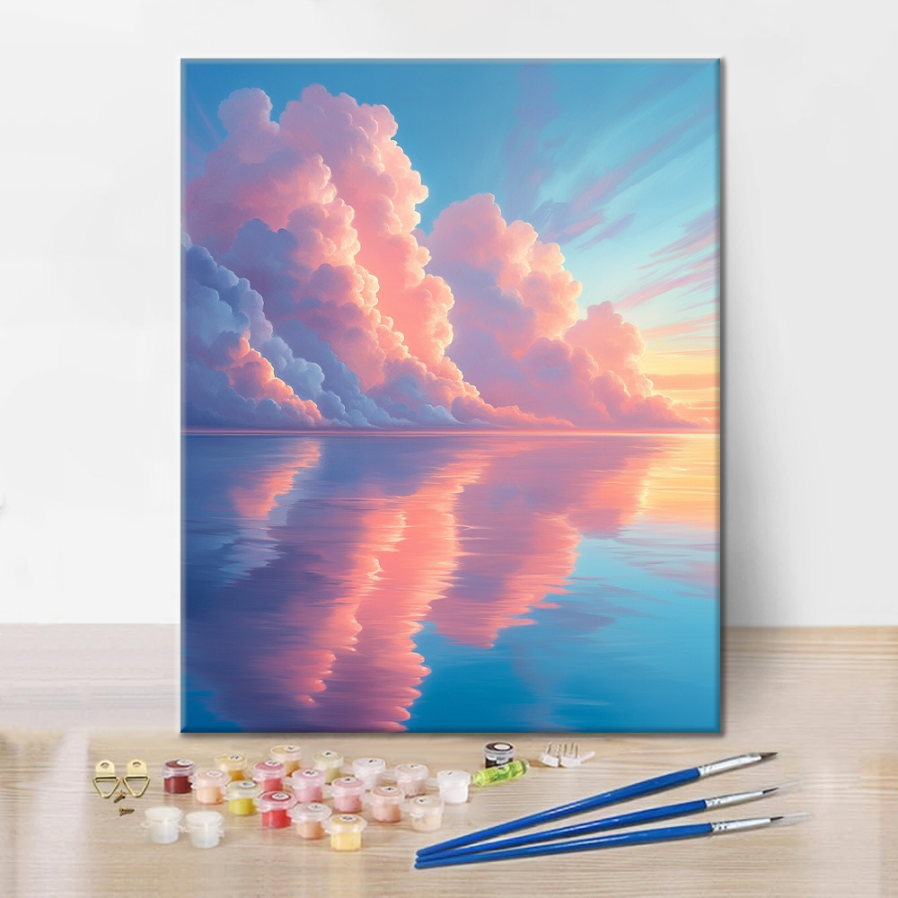 Nubes De Ensueño En El Espejo - Pintar por Números