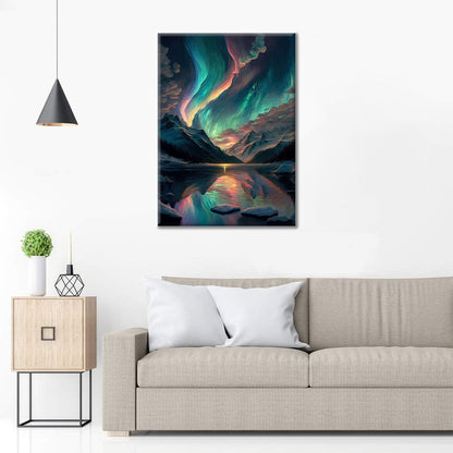 Aurora Boreal Colorida - Pintar por Números