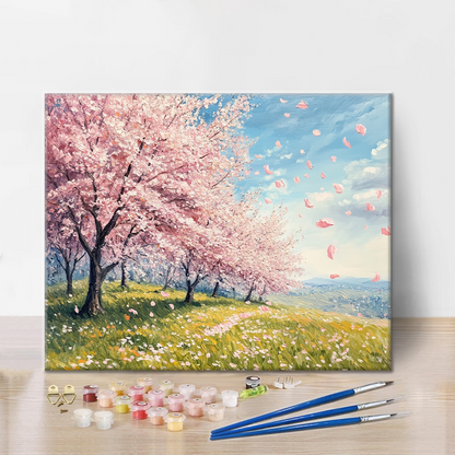 Campos De Cerezos En Flor - Pintar por Números