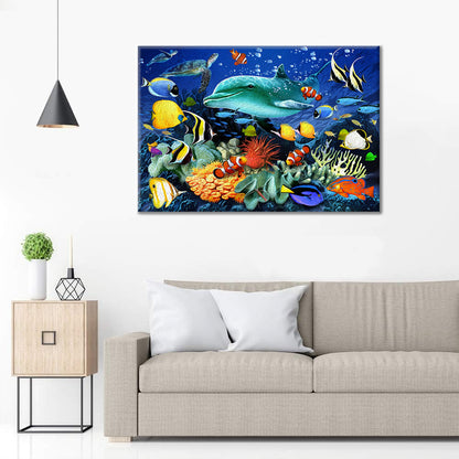 Mundo submarino del océano - Pintar por Números