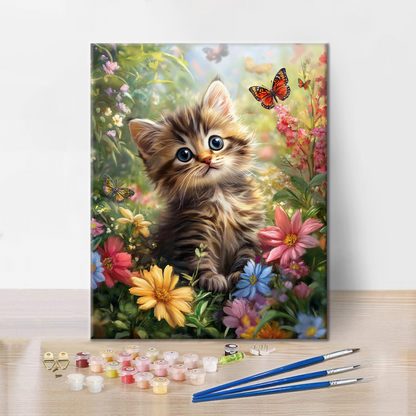 Gatito De Jardín - Pintar por Números