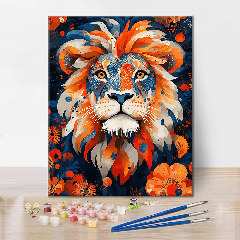 León Corazón Valiente - Pintar por Números