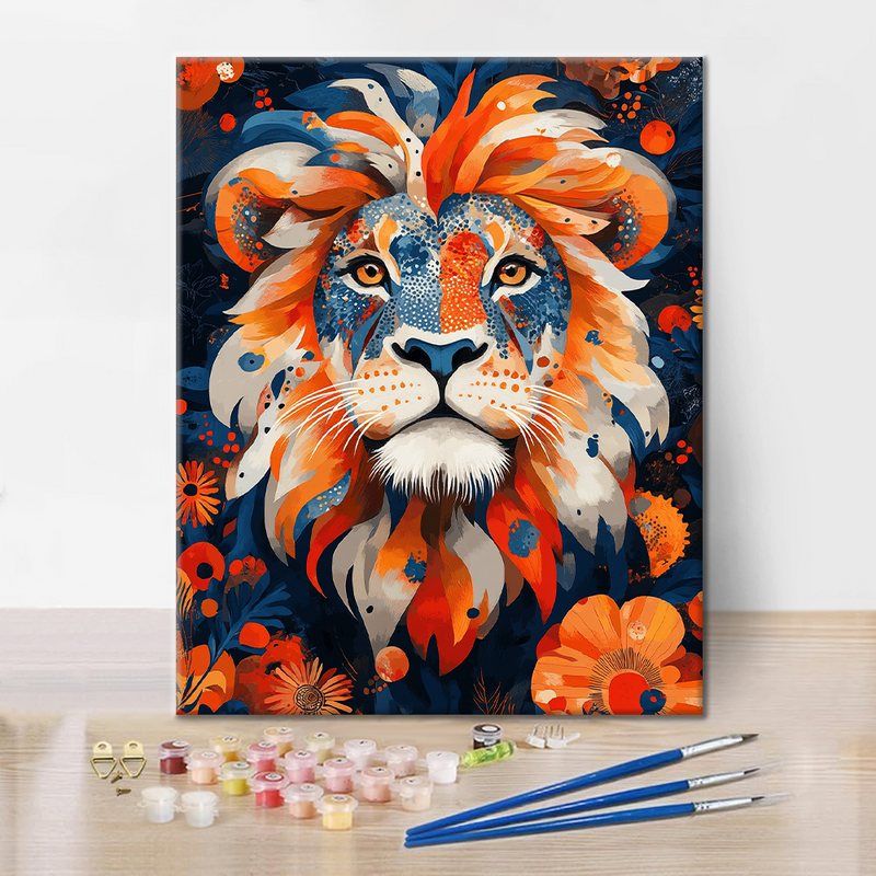León Corazón Valiente - Pintar por Números