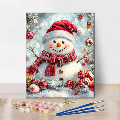 Figura Navideña Nevada - Pintar por Números