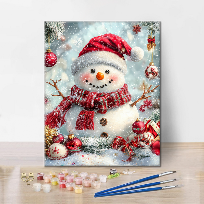 Figura Navideña Nevada - Pintar por Números