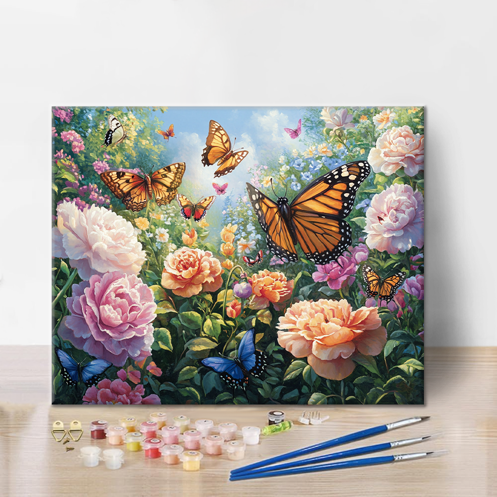 Jardín De Mariposas - Pintar por Números