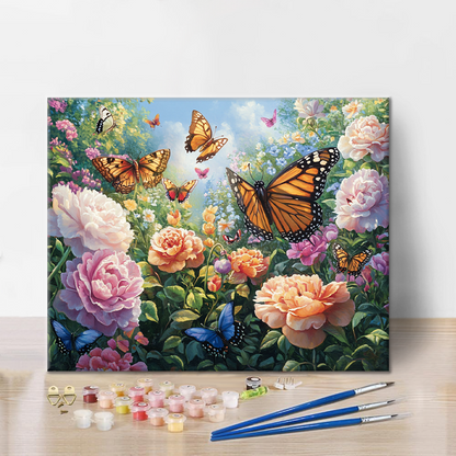 Jardín De Mariposas - Pintar por Números