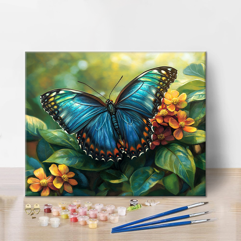 Mariposa Azul - Pintar por Números