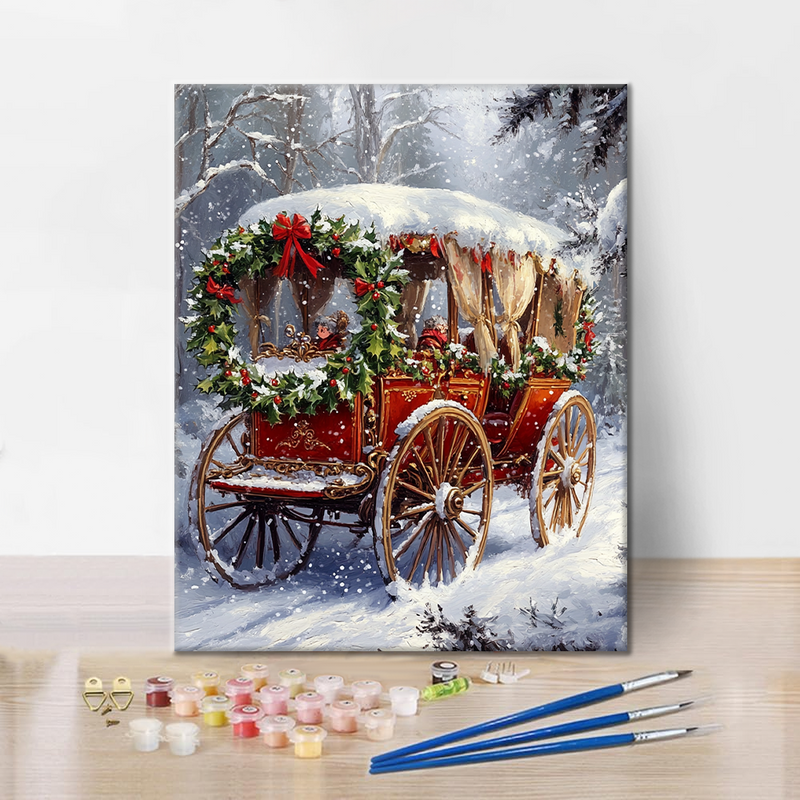 Carro De Navidad - Pintar por Números