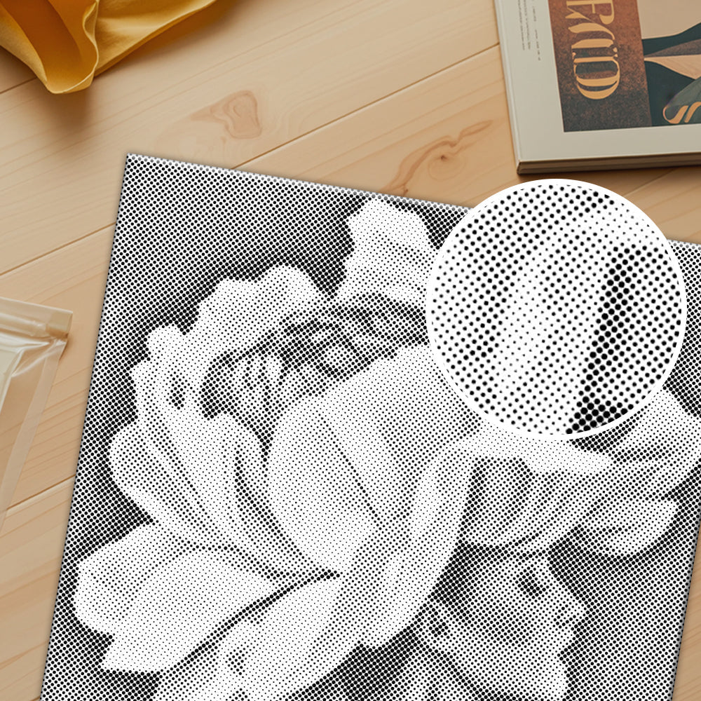 Flower & Woman - Pintura por puntos