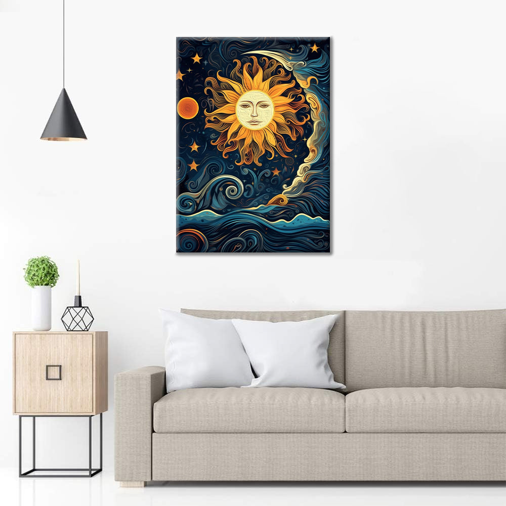 El Sol Y La Luna Bailan Juntos - Pintar por Números