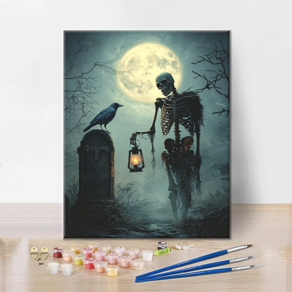 Calavera Oscura - Pintar por Números