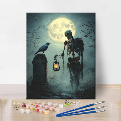 Calavera Oscura - Pintar por Números