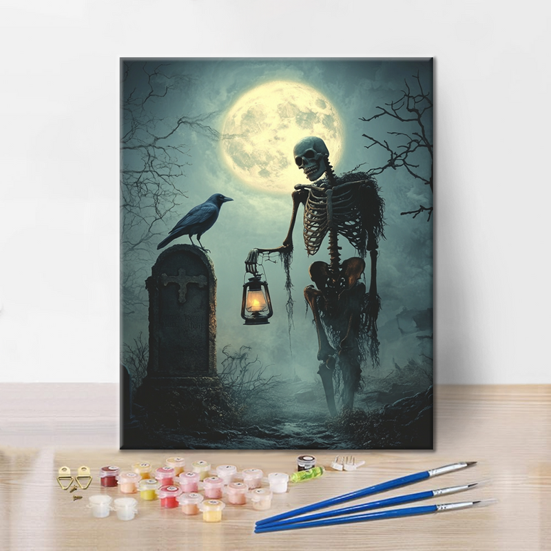 Calavera Oscura - Pintar por Números