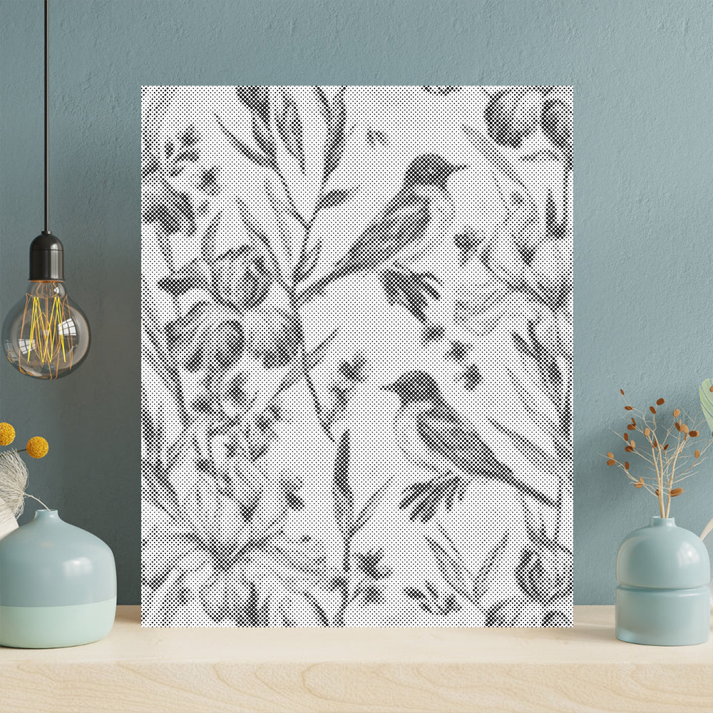 Bluebird and Iris - Pintura por puntos