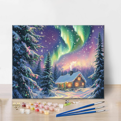 Navidad Y Aurora - Pintar por Números
