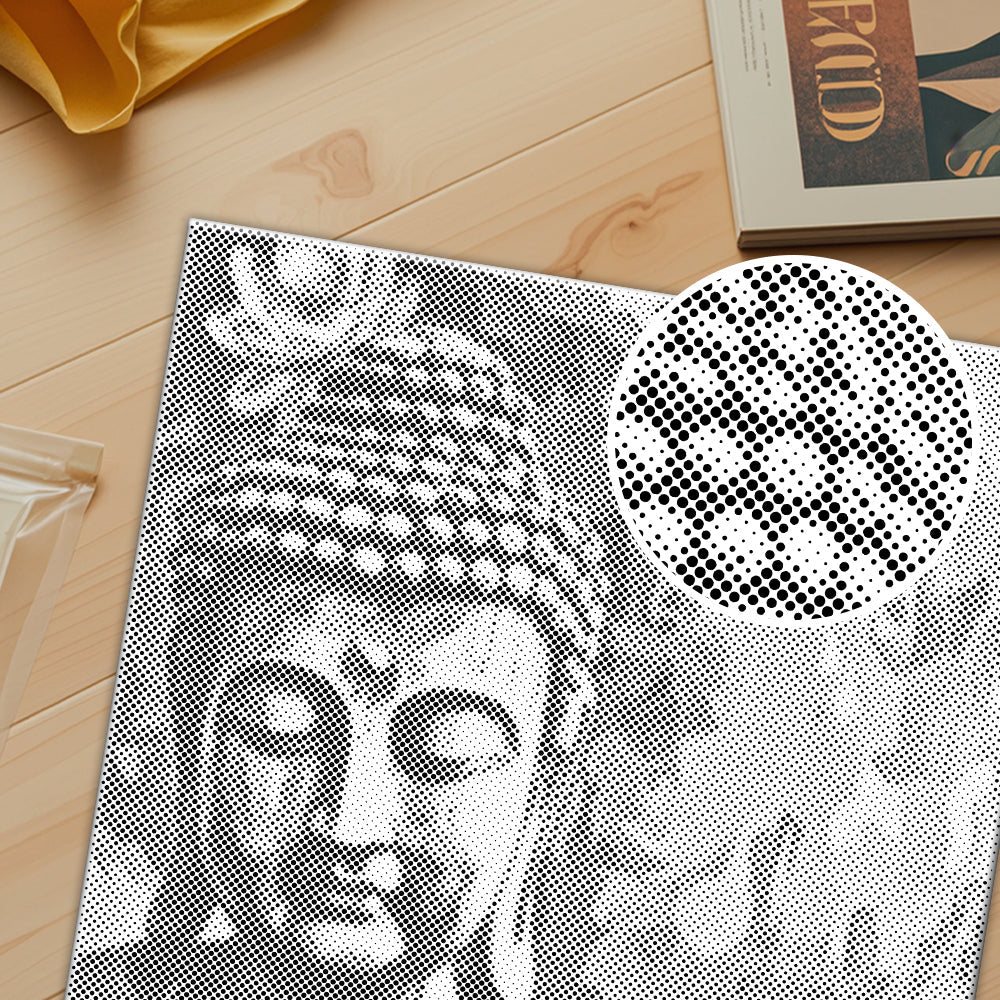 Buddha with Flower - Pintura por puntos