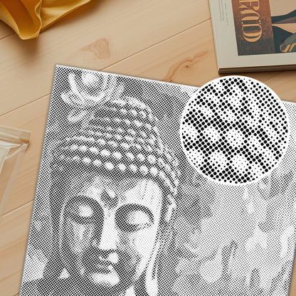 Buddha with Flower - Pintura por puntos