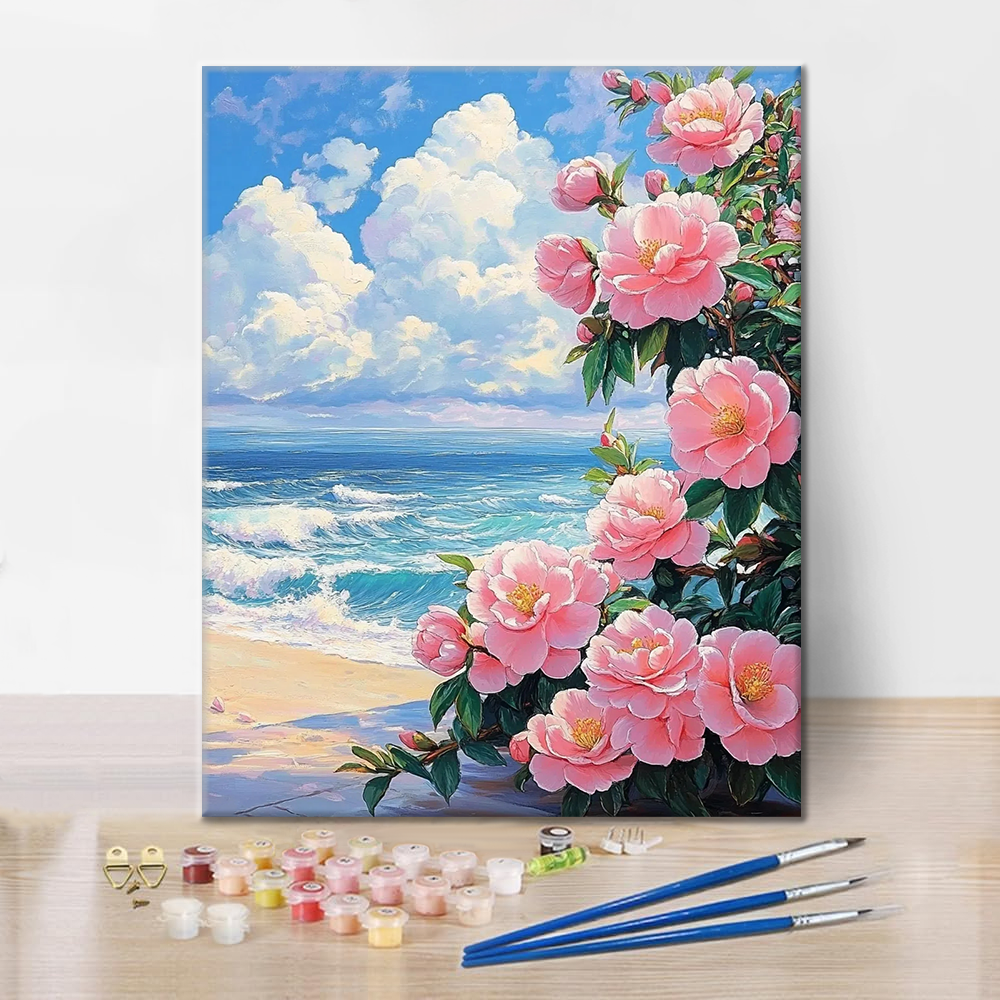 Camelia Junto Al Mar - Pintar por Números