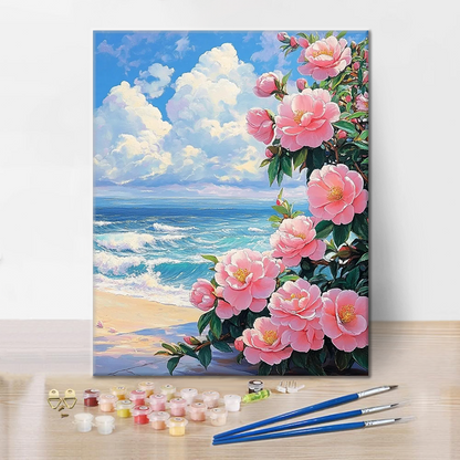 Camelia Junto Al Mar - Pintar por Números