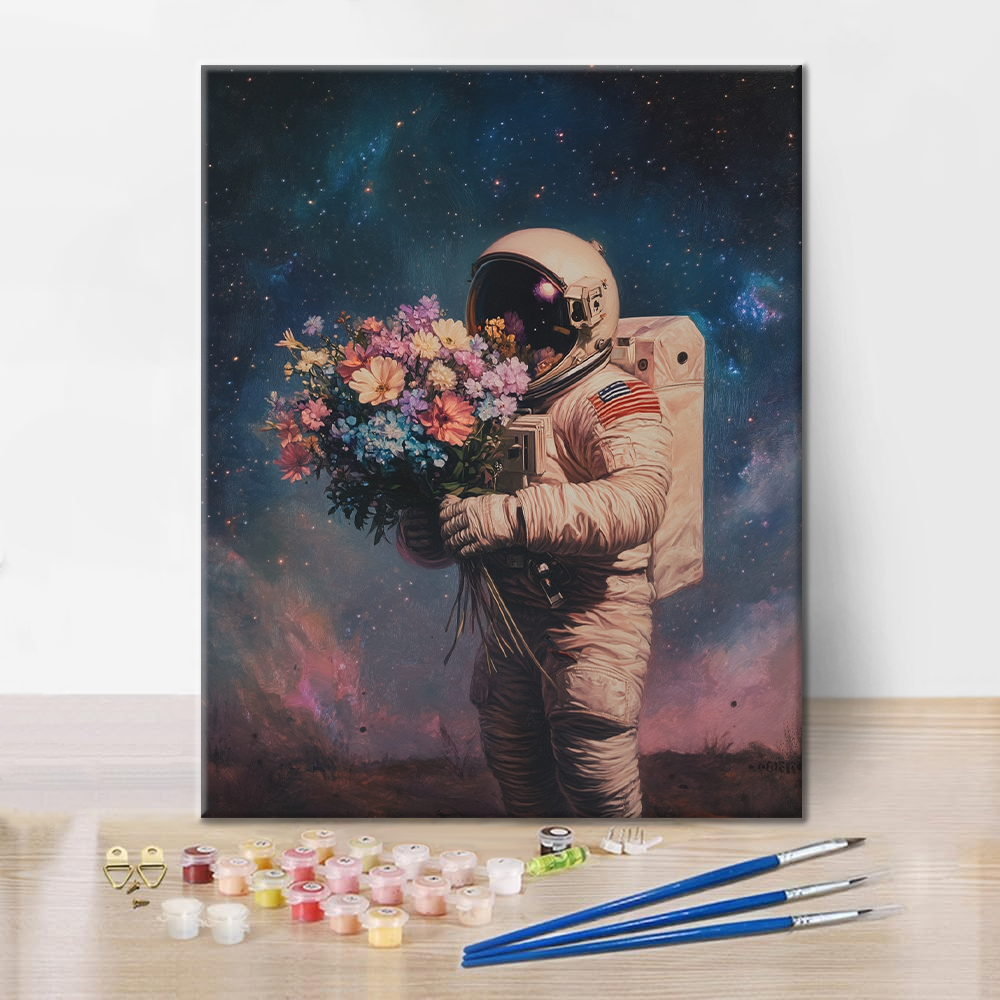 El Universo Floreciente Del Astronauta - Pintar por Números