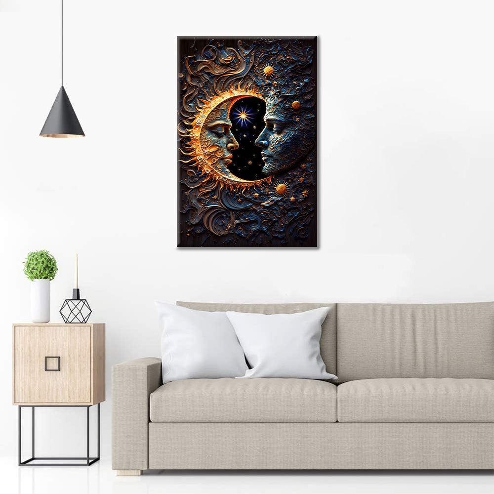 Armonía Celestial Sol Y Luna Solar - Pintar por Números