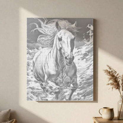Majestic Running Horse - Pintura por puntos