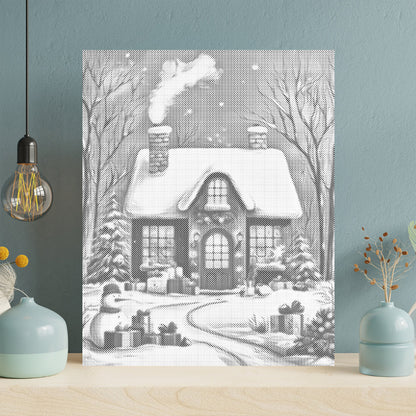 The Christmas House - Pintura por puntos