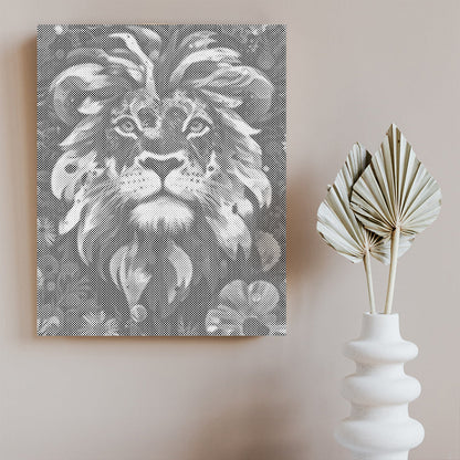 Lion with a Brave Heart - Pintura por puntos