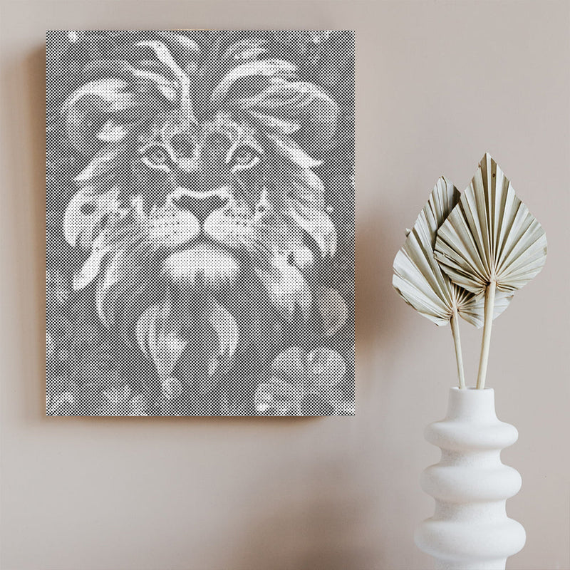 Lion with a Brave Heart - Pintura por puntos