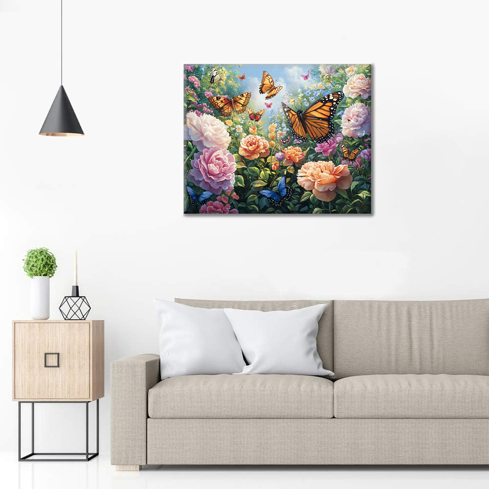 Jardín De Mariposas - Pintar por Números