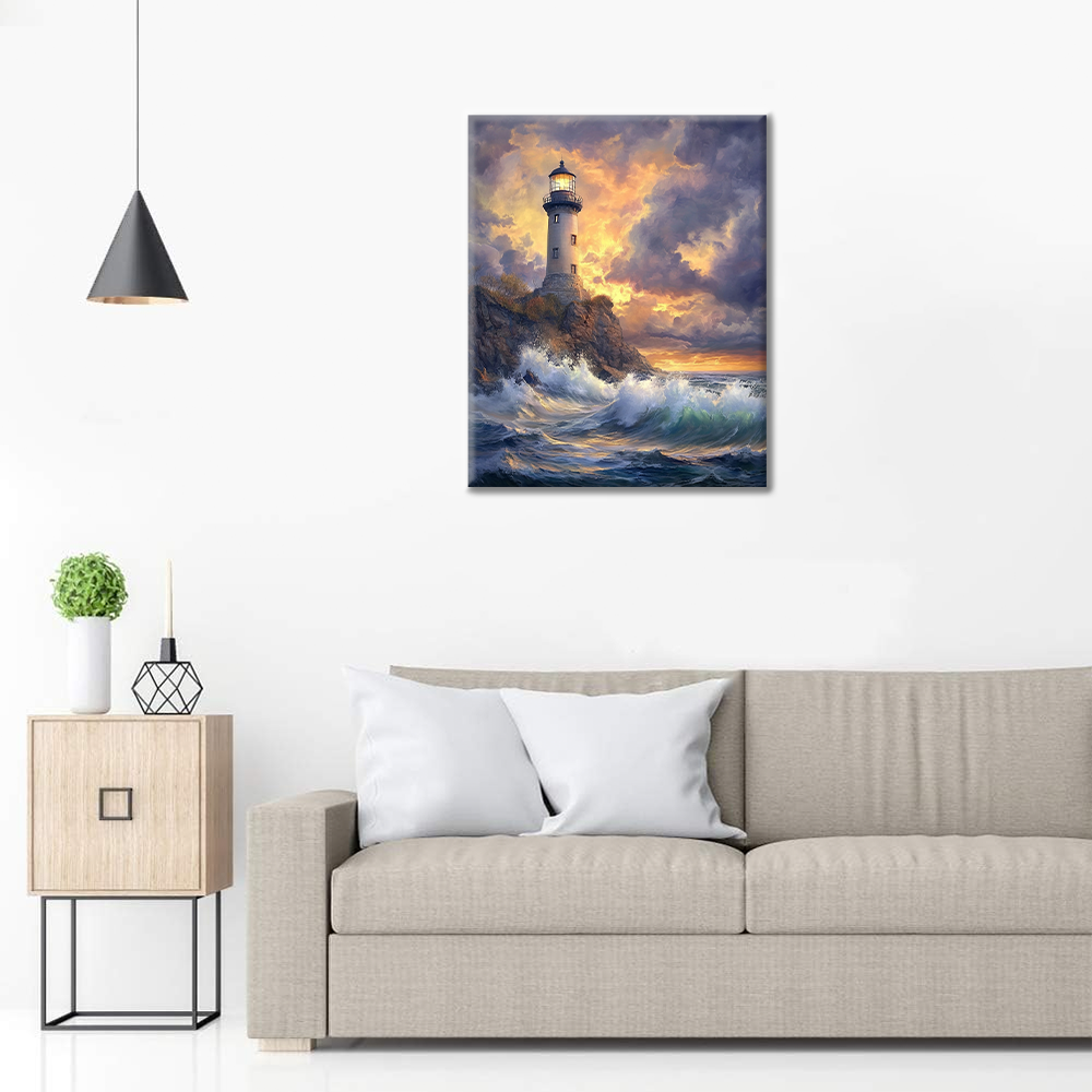 Faro Al Borde Del Océano - Pintar por Números