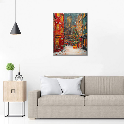 Pueblo Navideño - Pintar por Números