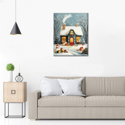 Casa De Navidad - Pintar por Números