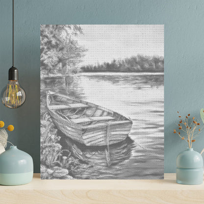Boats in the Lake - Pintura por puntos