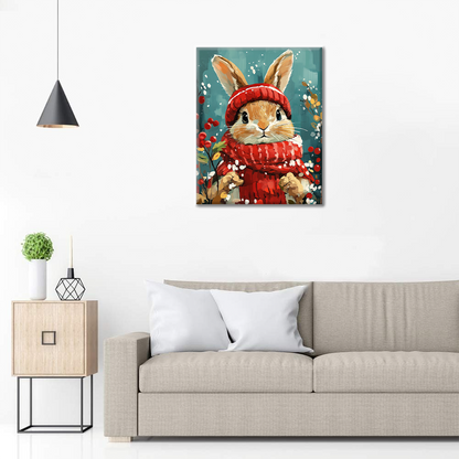 Conejito De Navidad - Pintar por Números