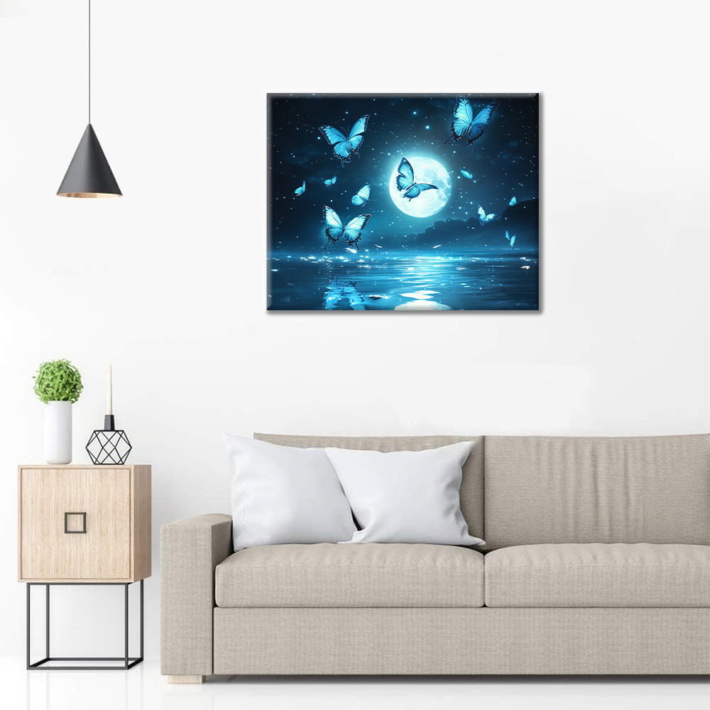 Mariposa A La Luz De La Luna - Pintar por Números