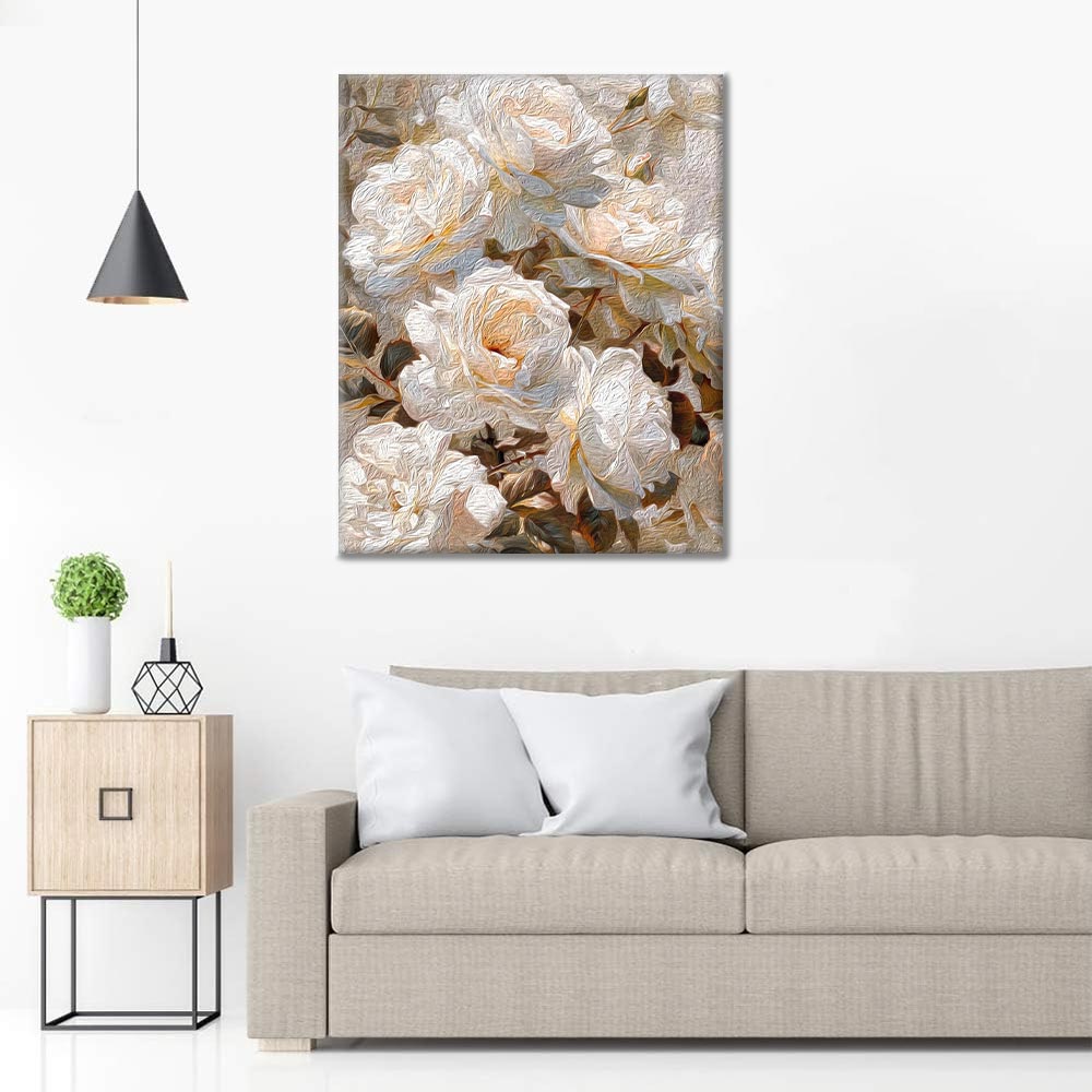 Rosa blanca - Pintar por Números