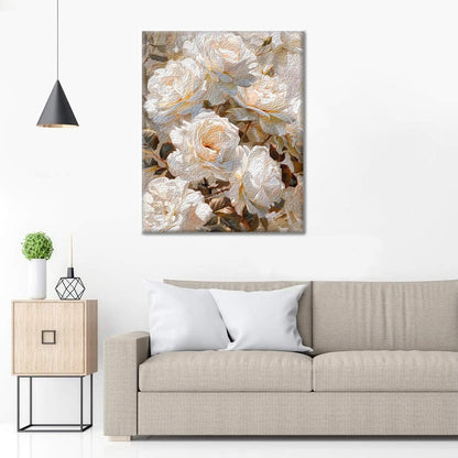 Rosa blanca - Pintar por Números